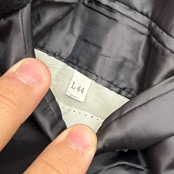 Jones New York Blazer Mens 42R Charcoal Grey Excellent 100% Wool Golden Twist - Picture 9 of 15